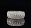 Wide Diamond Band Ring, Luxury Pave Diamond Wedding Band, Multi Row Diamond Ring, Statement Eternity Band, Bridal Ring, Anniversary Gift