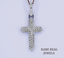 Diamond Cross Pendant Necklace, Christian Cross Necklace, White Gold Diamond Cross Charm, Religious Jewelry Gift for Her Him, Faith Necklace