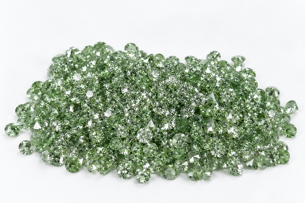 5.60 CTW Fancy Green Round Lab Grown Diamonds | 70 PCS | 2.07 MM Loose Round Diamonds