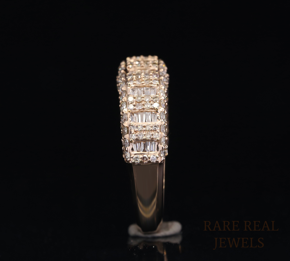 Baguette Diamond Band Ring, Multi Shape Diamond Eternity Band, Channel Set Wedding Ring, Luxury Diamond Wedding Band, Bridal Ring
