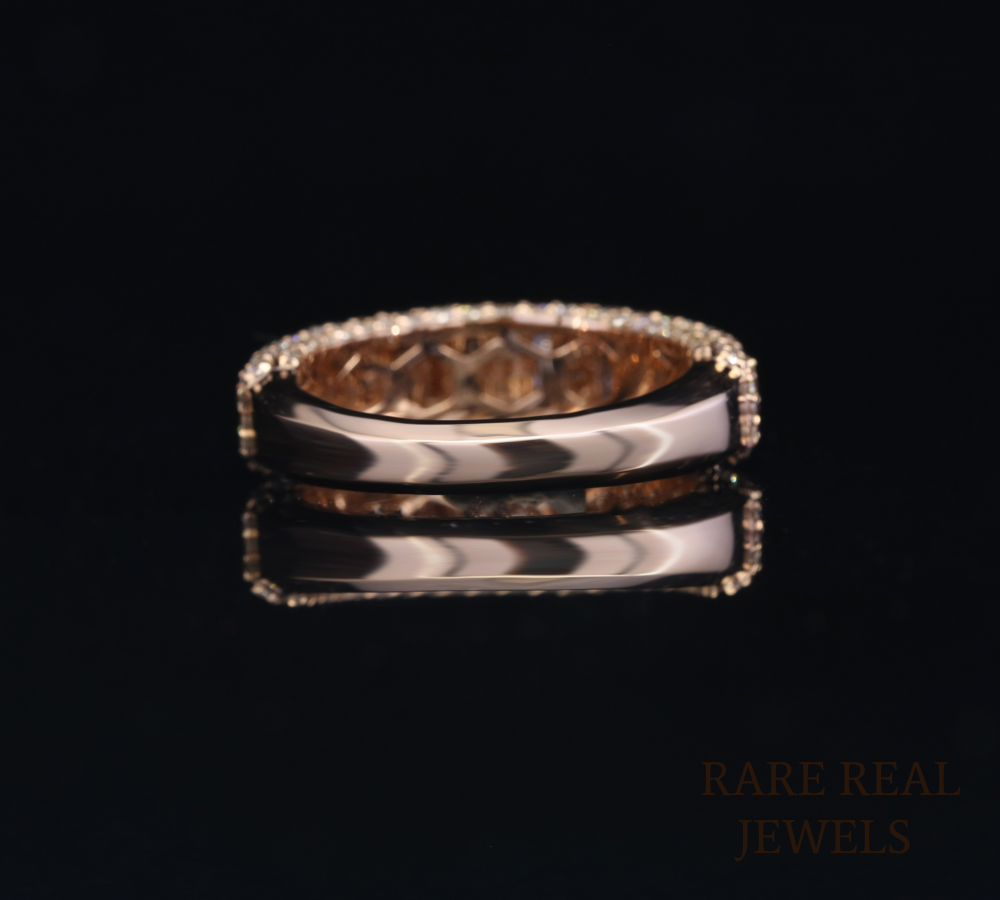 Baguette Diamond Band Ring, Multi Shape Diamond Eternity Band, Channel Set Wedding Ring, Luxury Diamond Wedding Band, Bridal Ring