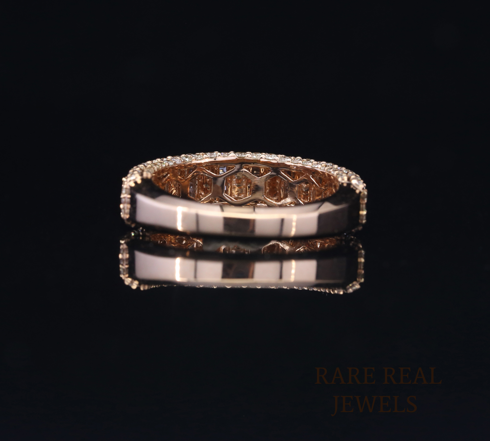 Baguette Diamond Band Ring, Multi Shape Diamond Eternity Band, Channel Set Wedding Ring, Luxury Diamond Wedding Band, Bridal Ring