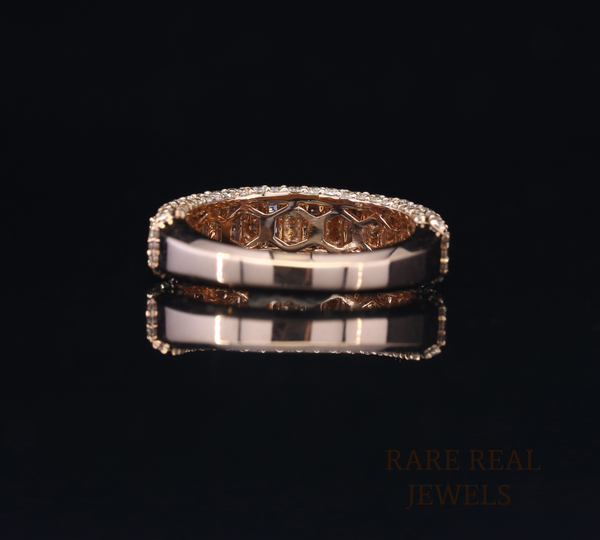 Baguette Diamond Band Ring, Multi Shape Diamond Eternity Band, Channel Set Wedding Ring, Luxury Diamond Wedding Band, Bridal Ring