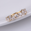 Pear Marquise Diamond Band Ring, Mixed Cut Eternity Ring, Curved Wedding Band, Dainty Anniversary Ring, Unique Stackable Ring for Her