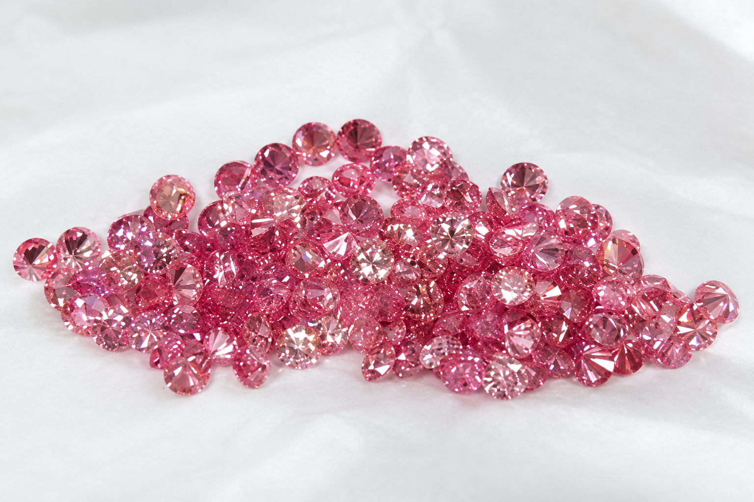 5.65 CTW Fancy Red Round Lab Grown Diamonds | 70 PCS | 2.07 MM Loose Round Diamonds Secondary image