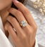 Radiant Cut Lab Grown Diamond Engagement Ring, Solitaire Yellow Gold Ring, Bridal Ring, Proposal Ring, Wedding Gift For Her