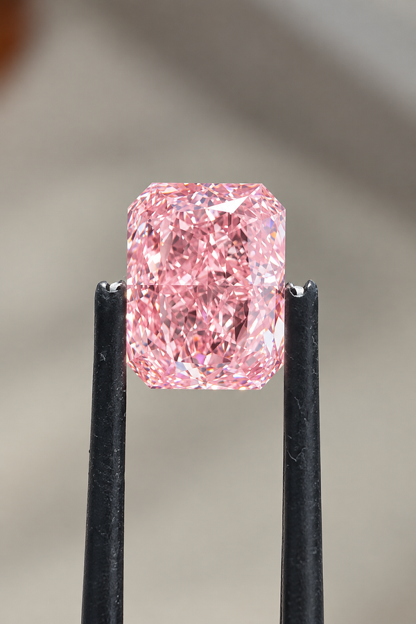 5.27 CT Fancy Vivid Pink Lab Grown Diamond VVS2 IGI Certified Loose Pink Diamond for Engagement Ring Jewelry