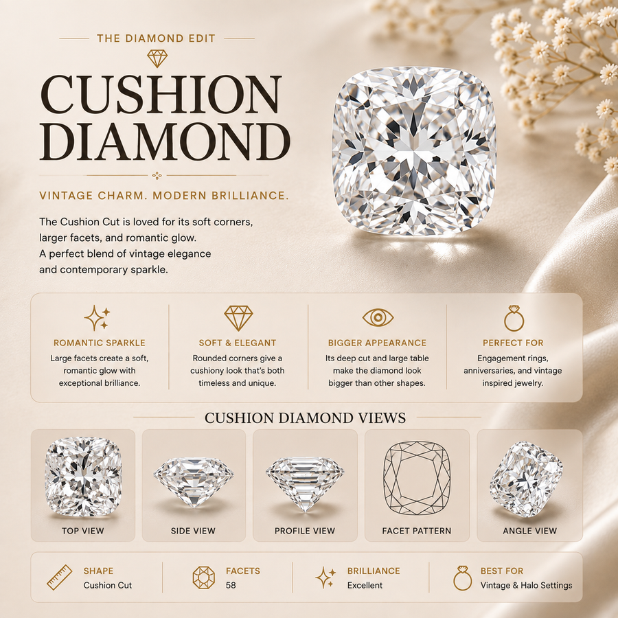 Cushion diamond