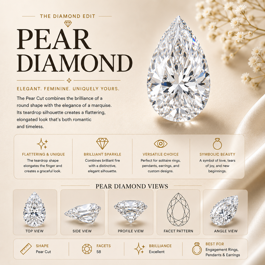 Pear diamond