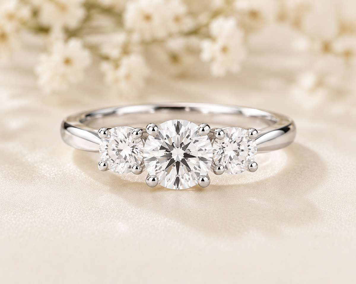 Three-Stone Rings