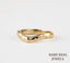 Curved Diamond Wedding Band, 14K Yellow Gold Contour Ring, Bezel Set Lab Diamond Band, Stackable Bridal Ring