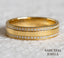 Double Row Lab Diamond Wedding Band, 14K Yellow Gold Pave Diamond Ring, Stackable Anniversary Band, Minimalist Bridal Ring
