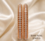 18K Rose Gold Lab Grown Diamond Tennis Bangle Bracelet, 13.50 CT Diamond Cuff Bracelet, Luxury Diamond Bracelet for Women