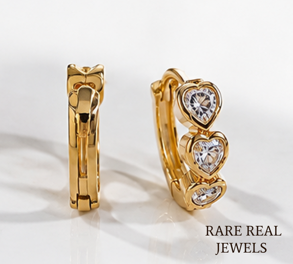 Heart Cut Lab Grown Diamond Huggie Hoop Earrings, Yellow Gold Heart Diamond Earrings, Minimalist Bridal Jewelry, Gift For Her