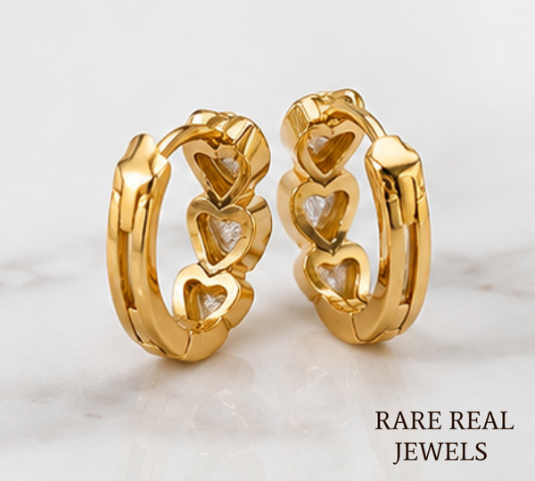 Heart Cut Lab Grown Diamond Huggie Hoop Earrings, Yellow Gold Heart Diamond Earrings, Minimalist Bridal Jewelry, Gift For Her