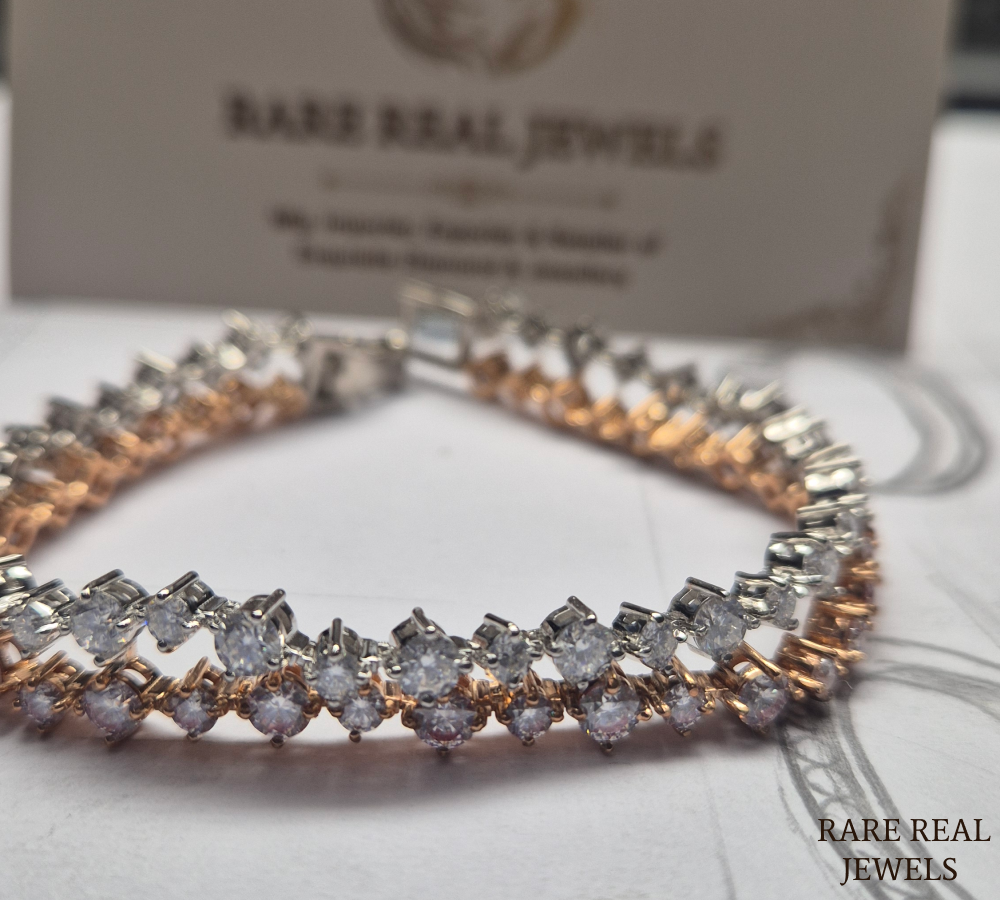 Round Cut Diamond Tennis Bracelet, Rose Gold Tennis Bracelet, Lab Grown Diamond Bracelet, Wedding Jewelry, Gift For Her