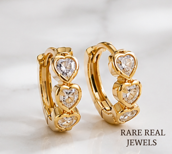 Heart Cut Lab Grown Diamond Huggie Hoop Earrings, Yellow Gold Heart Diamond Earrings, Minimalist Bridal Jewelry, Gift For Her