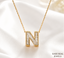 Lab Grown Diamond Initial Necklace, Yellow Gold Letter Pendant, Personalized Diamond Necklace, Custom Initial Jewelry, Gift for Her