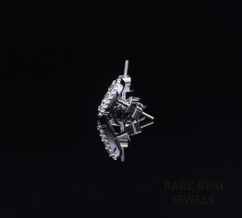 Cushion Halo Diamond Stud Earrings, Lab Grown Diamond Cluster Earrings, White Gold Stud Earrings, Everyday Diamond Earrings
