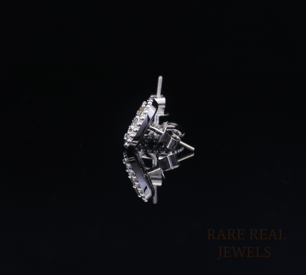 Cushion Halo Diamond Stud Earrings, Lab Grown Diamond Cluster Earrings, White Gold Stud Earrings, Everyday Diamond Earrings