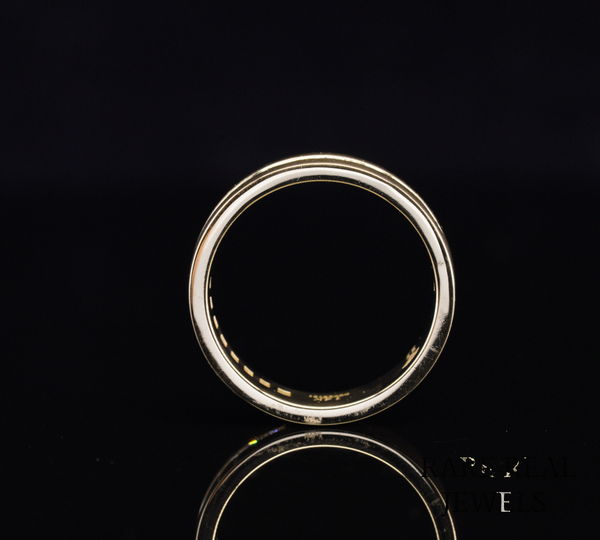 Princess Cut Diamond Wedding Band, Men's Diamond Ring, Channel Set Diamond Band, Gold Wedding Ring, Anniversary Band, Unisex Diamond Jewelry