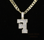 Diamond Letter F Pendant, Baguette Cut Diamond Initial Pendant, Personalized F Pendant, Diamond Initial Charm, Luxury Letter Pendant