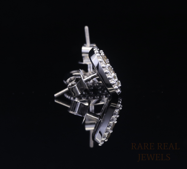 Cushion Halo Diamond Stud Earrings, Lab Grown Diamond Cluster Earrings, White Gold Stud Earrings, Everyday Diamond Earrings