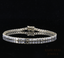 Baguette Diamond Tennis Bracelet | Sleek White Gold Baguette Cut Diamond Bracelet