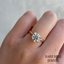 3.00ct Round Lab Diamond Engagement Ring: 10K Yellow Gold Tulip Setting