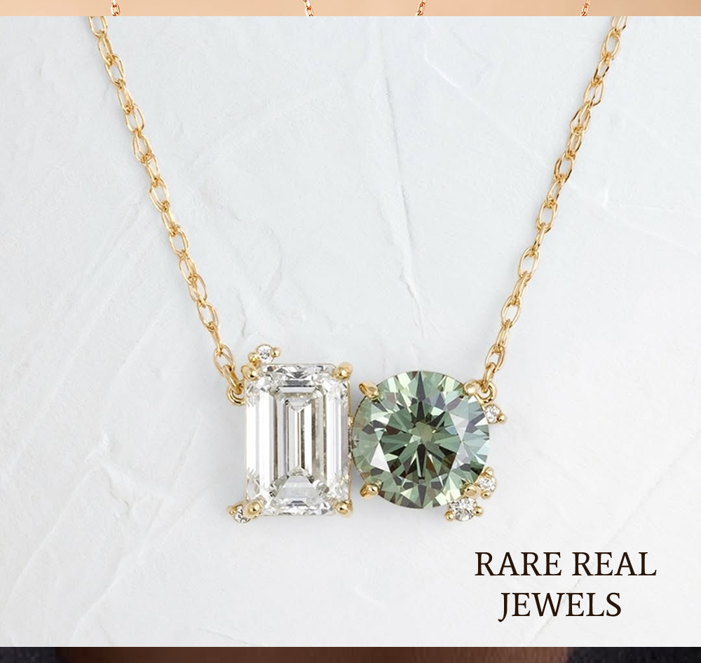 Blue Oval & Round Lab Grown Diamond Necklace, 14K Yellow Gold Two Stone Pendant, Toi Et Moi Necklace, Gift for Her
