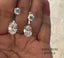 Luxury Oval and Round Diamond Drop Earrings in 14K White Gold – Two Stone Diamond Dangle Earrings for Women