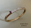 Luxury Diamond and Amethyst Hinged Bangle Bracelet in 14K Rose Gold – Pavé Diamond Statement Bangle for Women