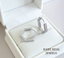 Luxury Hexagon Pavé Diamond Hoop Earrings in 14K White Gold – Modern Geometric Huggie Earrings for Women