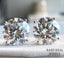 Luxury Round Brilliant Solitaire Diamond Stud Earrings in 14K White Gold – Classic Four Prong Diamond Earrings for Women