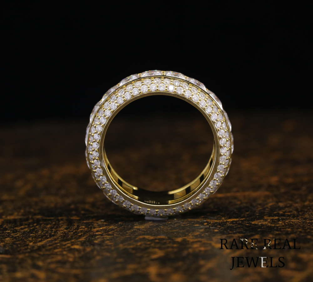 Princess Cut Diamond Wedding Band, Diamond Eternity Ring, Gold Anniversary Band, Princess Cut Wedding Ring, Stackable Diamond Band, Gift for Her