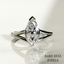 Marquise Cut 1.50CT Lab Grown Diamond Engagement Ring: 14K White Gold Split Shank
