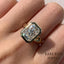 1.00CT Radiant Cut Lab Grown Diamond Ring: Vintage Yellow Gold Bezel Engagement Ring