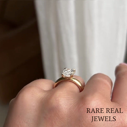 Radiant Cut 1.50CT Lab Grown Diamond Solitaire Ring - Yellow Gold