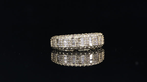 Baguette Diamond Band Ring, Multi Shape Diamond Eternity Band, Channel Set Wedding Ring, Luxury Diamond Wedding Band, Bridal Ring