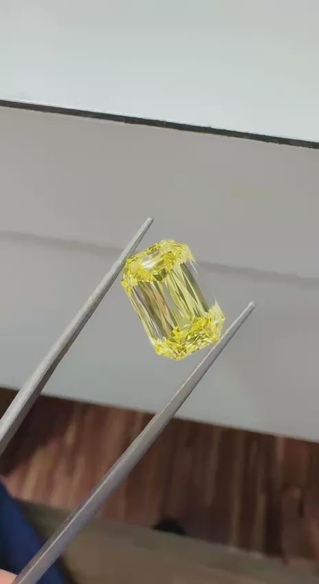 5.05CT Ashoka Cut Fancy Intense Yellow Diamond | Loose Yellow Diamond | Rare Fancy Color Diamond