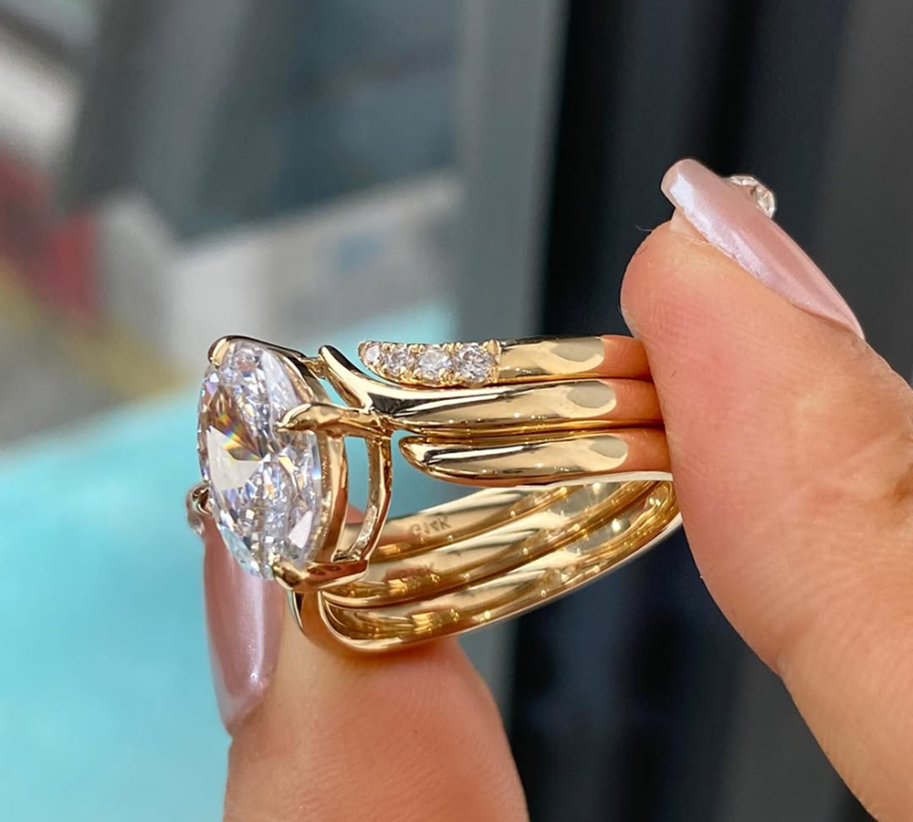Oval Lab Grown Diamond Engagement Ring, 3.50CT Oval Diamond Ring, Yellow Gold Solitaire Ring, Bridal Ring, Anniversary Gift