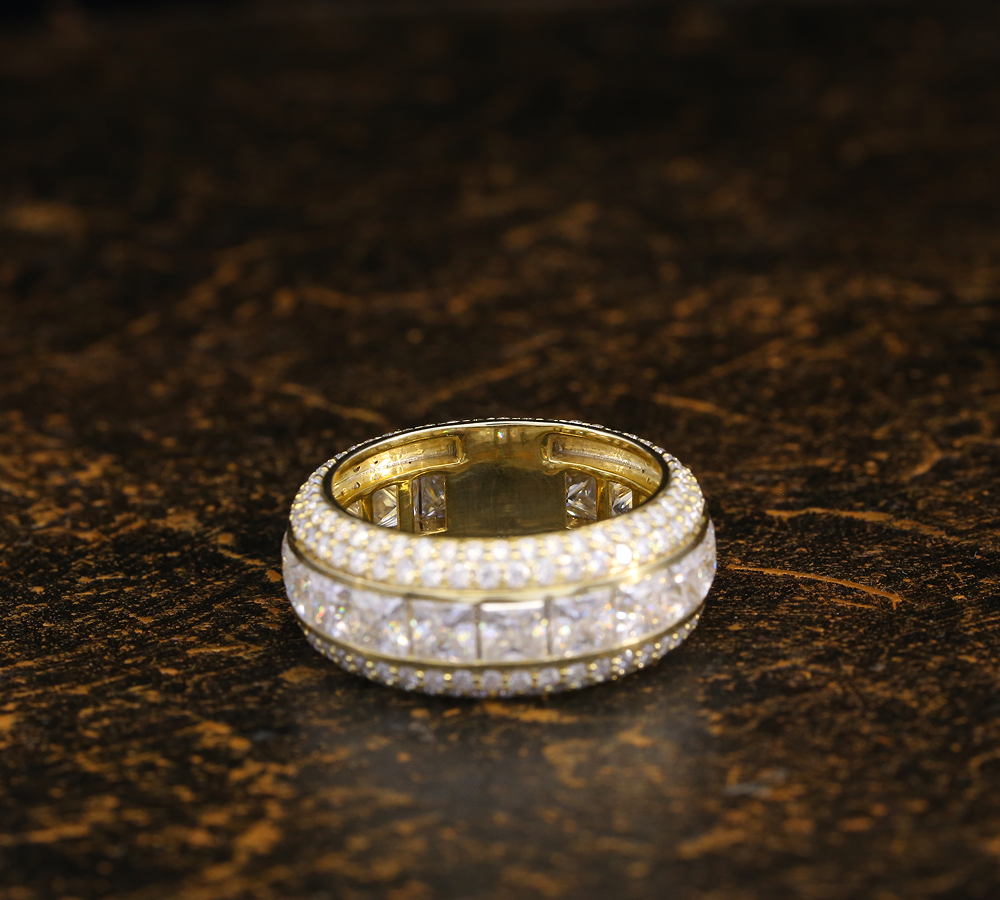 Princess Cut Diamond Wedding Band, Diamond Eternity Ring, Gold Anniversary Band, Princess Cut Wedding Ring, Stackable Diamond Band, Gift for Her