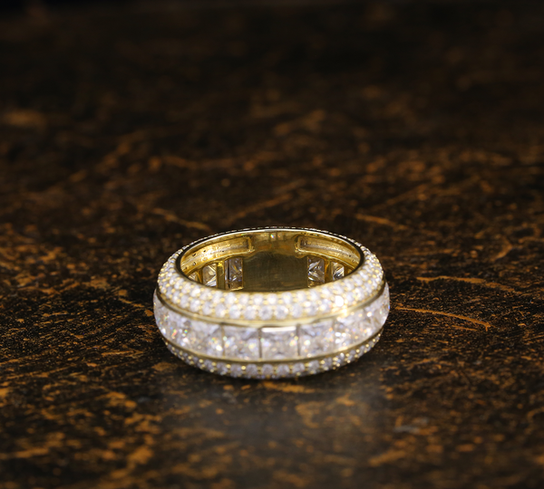 Princess Cut Diamond Wedding Band, Diamond Eternity Ring, Gold Anniversary Band, Princess Cut Wedding Ring, Stackable Diamond Band, Gift for Her