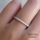 Round Brilliant Cut Diamond Eternity Band Ring in 14K White Gold