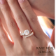 Round Brilliant Diamond Engagement Ring Set | 18K Yellow Gold Vintage Bridal Set