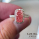 2.00ct Pink Lab Grown Diamond Halo Engagement Ring - White Gold