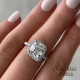 Cushion Moissanite Ring: White Gold Engagement, Luxe Jewelry Gift