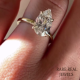  Pear Moissanite Engagement Ring: Yellow Gold Solitaire