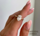 Oval Lab Grown Diamond Engagement Ring: Yellow Gold Solitaire with Hidden Halo