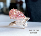 Pink & White Pear Cut Toi et Moi Diamond Engagement Ring in 14K Rose Gold